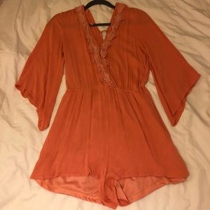 FASHION NOVA CORAL ROMPER